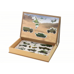 Sada edukačných magnetických puzzle – Vojenské stroje