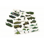 Sada edukačných magnetických puzzle – Vojenské stroje