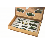 Sada edukačných magnetických puzzle – Vojenské stroje