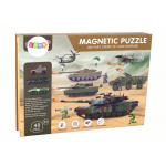 Sada edukačných magnetických puzzle – Vojenské stroje