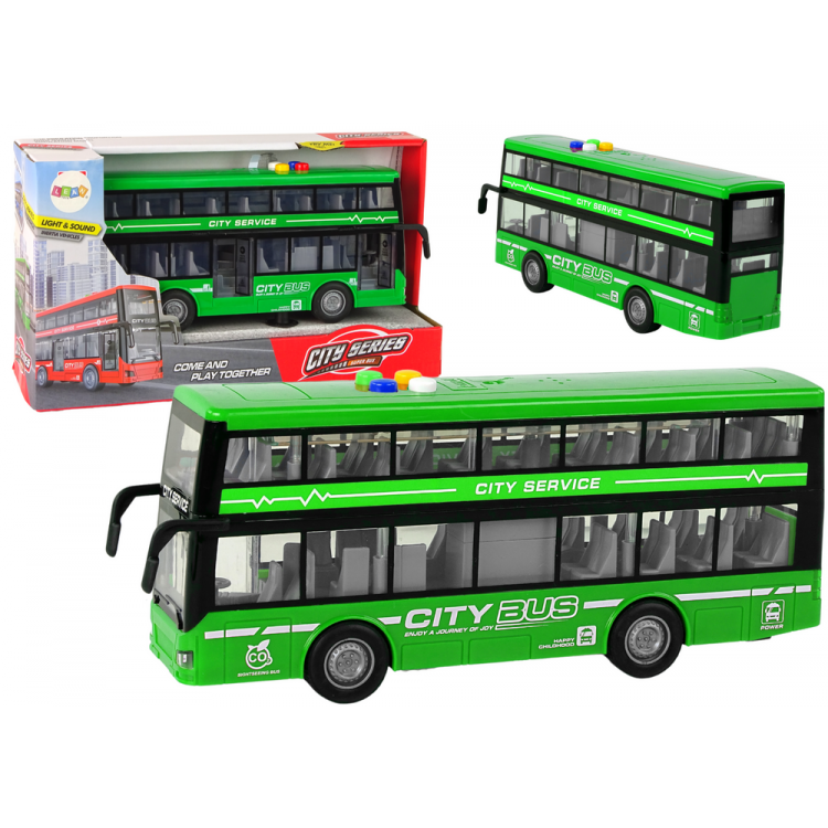 Dvojposchodový autobus - zelený 1:16 Dvojposchodový autobus - zelený 1:16