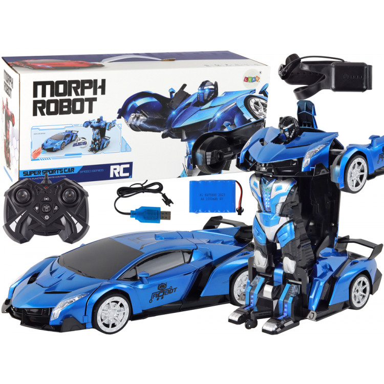 Modrý Transformer na diaľkové ovládanie 1:10
