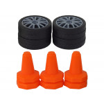Čierne športové autíčko R/C – 1:24
