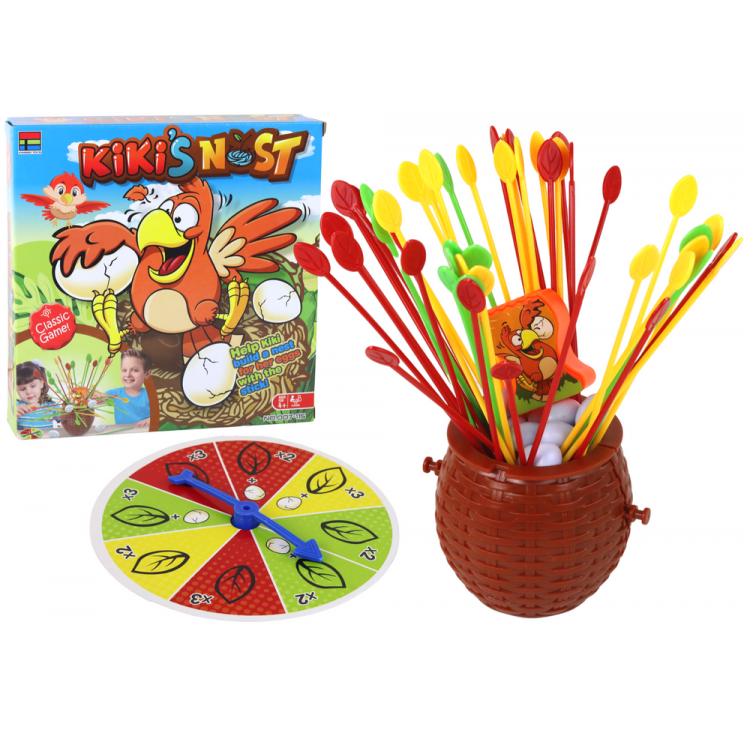 Arkádová rodinná hra - Postavte si kuracie hniezdo s palicami