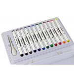 Sada farebných fixiek, vodoznakové - 12 kusov