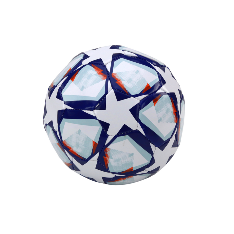 Futbalová lopta 24 cm, veľkosť 5- biela, vzor hviezdy