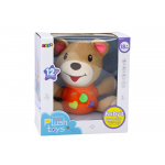 Interaktívny plyšový medvedík, hrajúci 23 cm - oranžový