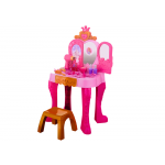 Detský toaletný stolík s príslušenstvom, snímač pohybu - ružový