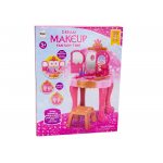 Detský toaletný stolík s príslušenstvom, snímač pohybu - ružový