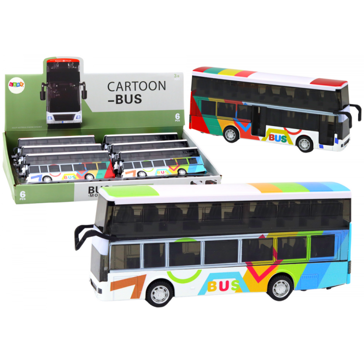 Dvojposchodový autobus kovový s trecím pohonom