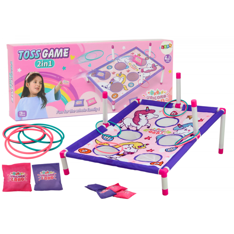 Arkádová hra - Hoď vrecko, obruč Jednorožec