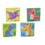 Náučné puzzle, kocky 6v1 Dinosaury - 9 kociek