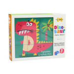 Náučné puzzle, kocky 6v1 Dinosaury - 9 kociek