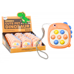 Arkádová vrecková hra Whack A Mole Dinosaurus – oranžová