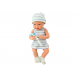 Bábika v bielo-modrom oblečení – s príslušenstvom