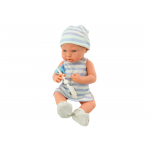 Bábika v bielo-modrom oblečení – s príslušenstvom