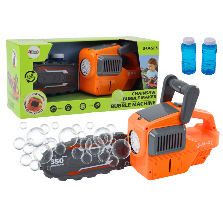 Stroj na bubliny Motorová píla - oranžová