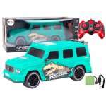 RC auto na diaľkové ovládanie s dinosaurom 1:10 - zelené