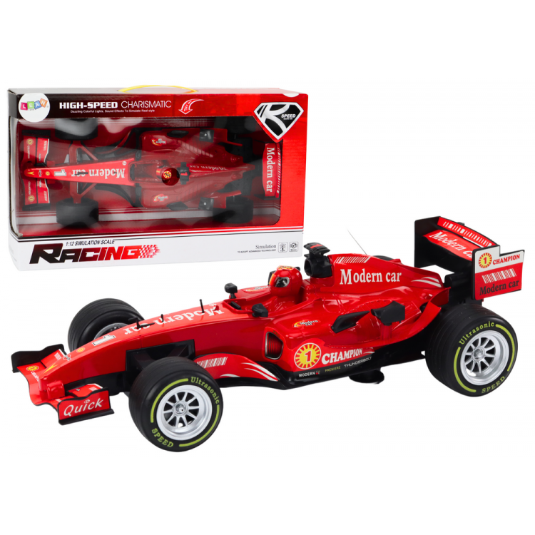 Závodné auto Formula s pohonom 1:12 - červené