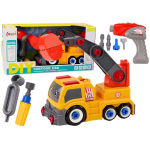 DIY Auto so žeriavom na demontáž – oranžový