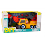 DIY Auto so žeriavom na demontáž – oranžový