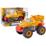 Auto Off-road, sklápač Dinosaurus – oranžový