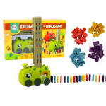Dinosaurie auto na batérie - farebné domino