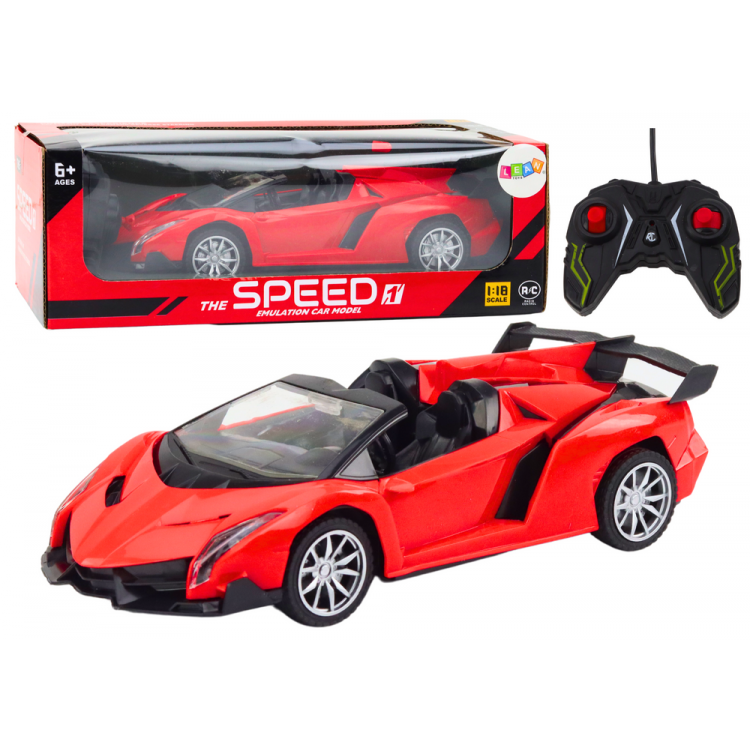 Športové auto RC na diaľkové ovládanie 1:18 červené