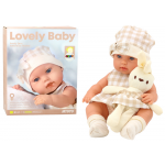Bábika Lovely Baby so zajačikom - béžová