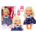 Bábika v šatách, cikajúca – zvukové efekty