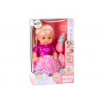 Bábika v ružových šatách, cikajúca – zvukové efekty