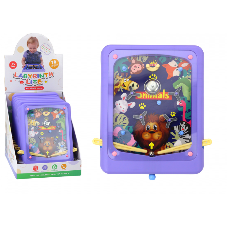 Arkádová hra Pinball -zvieratká fialová
