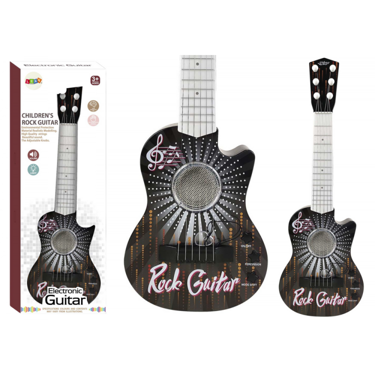 Elektrická detská gitara, svetelné efekty