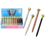 Guľôčkové pero s diamantom a bodkami, modrá náplň 0,7 mm - Mix