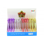 Pero s korunkou, modrá náplň 0,7 mm – mix