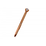 Guľôčkové lesklé pero s diamantom, modrá náplň 0,7 mm – mix