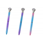 Guľôčkové farebné pero s diamantom, modrá náplň 0,7 mm – mix