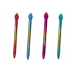 Guľôčkové lesklé pero a ananásom, modrá náplň 0,7 mm – mix