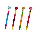 Guľôčkové pero so srdiečkom, modrá náplň 0,7 mm – Mix