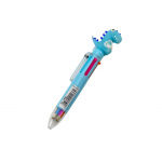 Viacfarebné automatické guľôčkové pero Dinosaurus - 6 farieb, mix