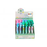 Viacfarebné automatické guľôčkové pero Dinosaurus - 6 farieb, mix