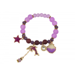 Náramok s delfínom – fialový