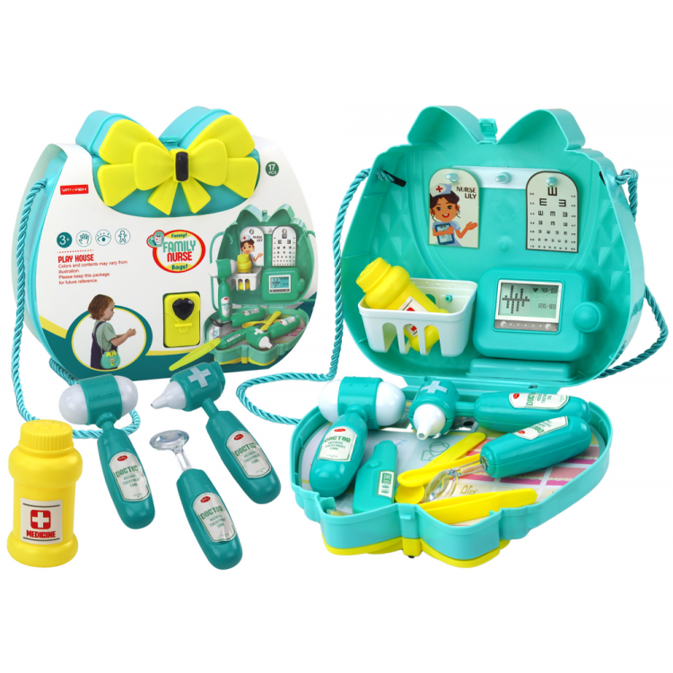 Lekárska súprava v taške – tyrkysová