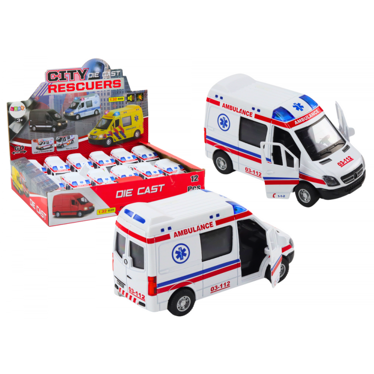 Sanitka 1:32, svetlá, zvuky - biela