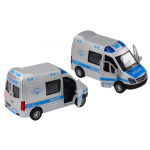 Policajné auto 1:32, kovové, svetlá, zvuky