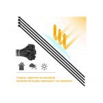 Sťahovacie pásky 3,6 x 200mm, čierna - 100 kusov