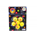 Sada gumových loptičiek Emoji žltá - 6 kusov