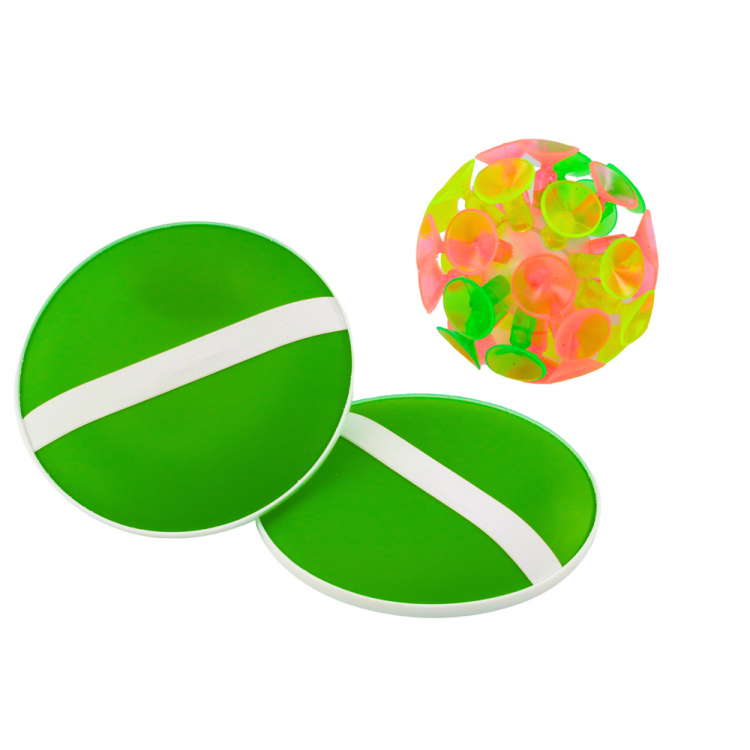 Arkádová hra Lopatky a loptička s prísavkami - zelená