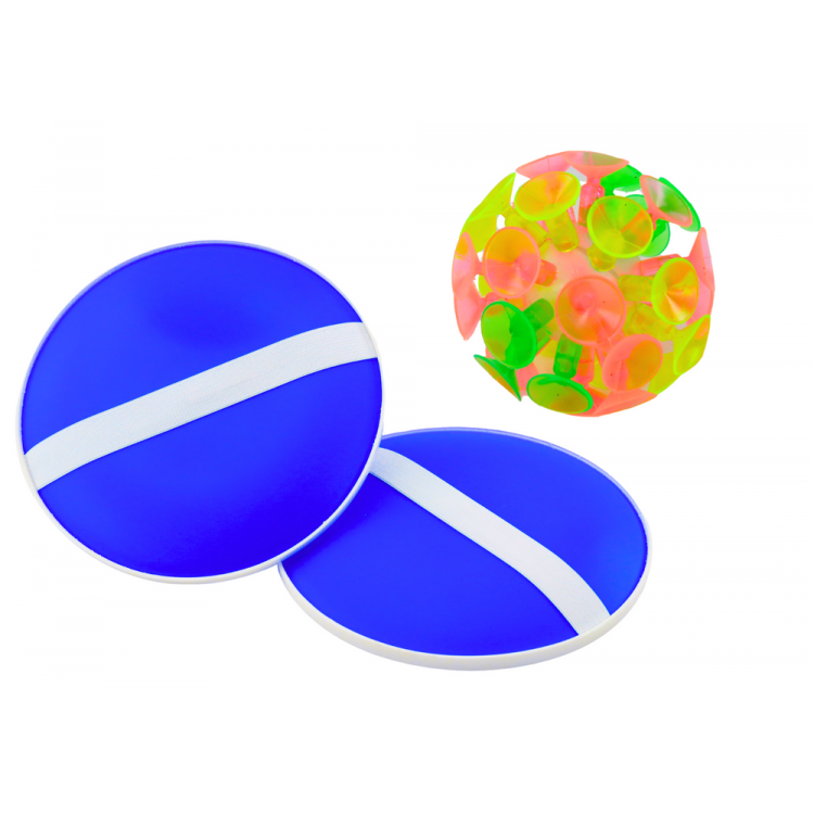 Arkádová hra Lopatky a loptička s prísavkami - modrá