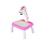 Projektor na kreslenie Jednorožec s príslušenstvom - ružová